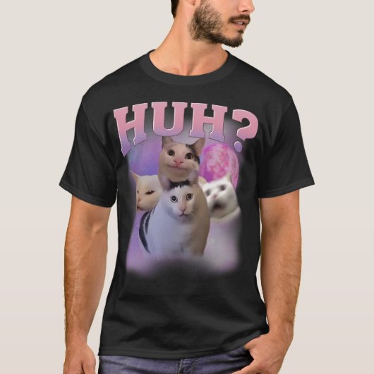 Huh Cat Meme Shirt (Voorkant)