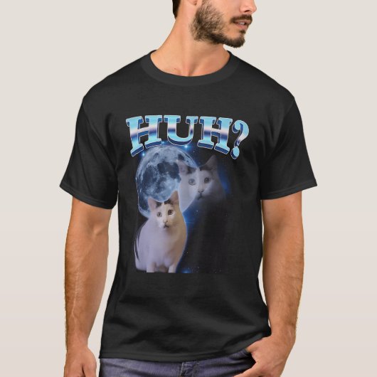 Huh Funny Dank Cat Meme Ugly Gifts Goofy Ahh Cats T-shirt (Voorkant)