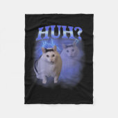 Huh Gekke Cat Meme Funny Oddly Bootleg Specifieke  Fleece Deken (Voorkant)