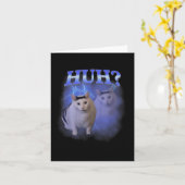 Huh Gekke Cat Meme Funny Oddly Bootleg Specifieke  Kaart (Gele Bloem)