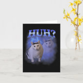Huh Gekke Cat Meme Funny Oddly Bootleg Specifieke  Kaart (Gele Bloem)