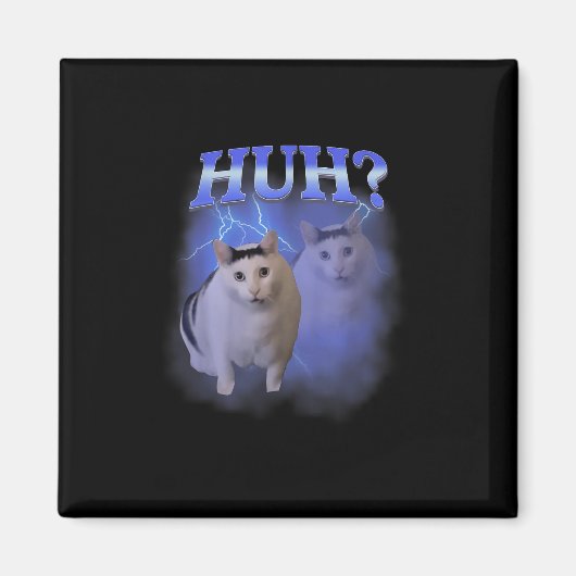 Huh Gekke Cat Meme Funny Oddly Bootleg Specifieke  Magneet (Voorkant)