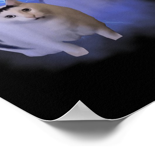 Huh Gekke Cat Meme Funny Oddly Bootleg Specifieke  Poster (Hoek)