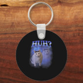 Huh Gekke Cat Meme Funny Oddly Bootleg Specifieke  Sleutelhanger (Voorkant)