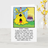 Huh! Hond Grappige Verjaardag Groet Kaart (Gele Bloem)