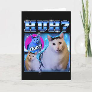 Huh Kat Grappige Kat Meme Rare Kat Bootleg  Kaart