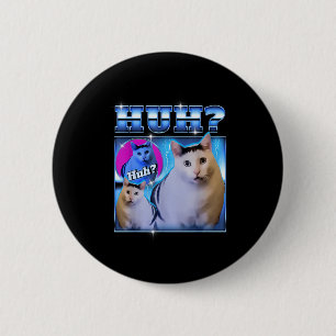 Huh Kat Grappige Kat Meme Rare Kat Bootleg Ronde Button 5,7 Cm