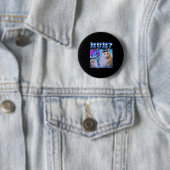 Huh Kat Grappige Kat Meme Rare Kat Bootleg Ronde Button 5,7 Cm (In situ)