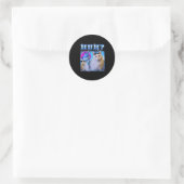 Huh Kat Grappige Kat Meme Rare Kat Bootleg Ronde Sticker (Tas)