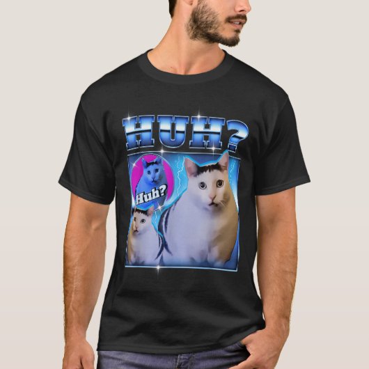 Huh Kat Grappige Kat Meme Rare Kat Bootleg  T-shirt (Voorkant)