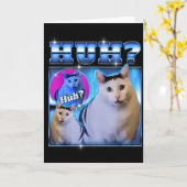Huh Kat Grappige Kat Meme Vreemde Kat Bootleg  Kaart (Gele Bloem)