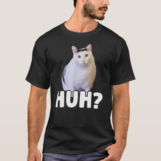 Huh Meme Cat T-shirt (Voorkant)