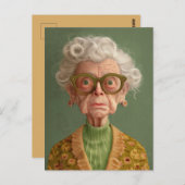 Huh? Oma Portret Briefkaart (Voorkant / Achterkant)