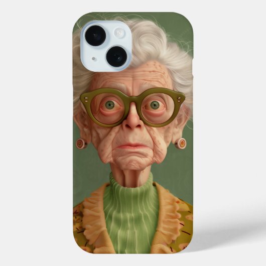 Huh? Oma Portret Case-Mate iPhone Case (Achterkant)