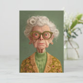 Huh? Oma Portret Kaart (Staand voorkant)