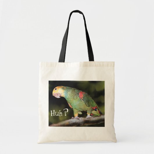 "Huh?" Parrotzak Tote Bag (Voorkant)