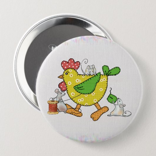 Huhn nähen ronde button 4,0 cm (Voorkant /achterkant)