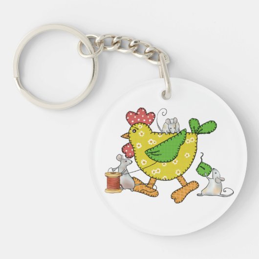Huhn nähen sleutelhanger (Voorkant)