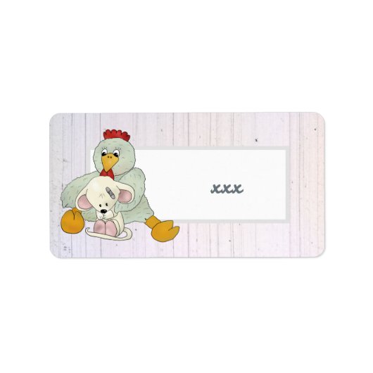 Huhn und Maus Etiket (Voorkant)