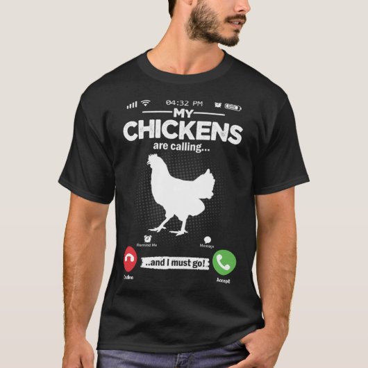 Hühnerbauer Is Calling I Must Go Bauer Hobby Kip T-shirt (Voorkant)