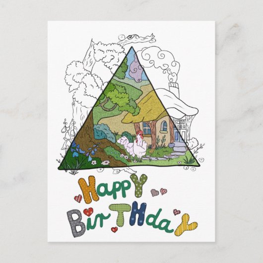 Hühnerhaus Briefkaart (Voorkant)