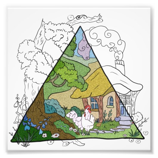 Hühnerhaus Foto Afdruk (Voorkant)