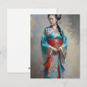 Hui Chinese Woman G Feestdagenkaart (Voorkant / Achterkant)