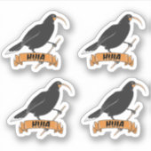 Huia New Zealand Bird Sticker (Voorkant)
