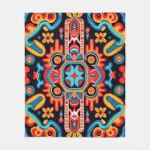Huichol Art in Mexico Fleece Deken (Voorkant)