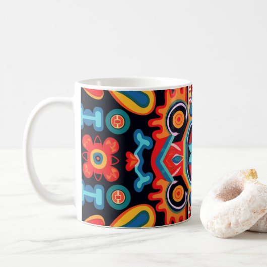 Huichol Art in Mexico Koffiemok (Met donut)