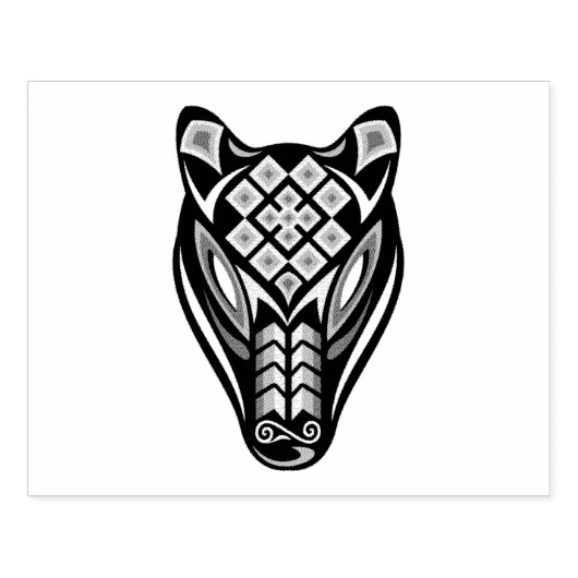 Huichol Beer Mask Rubberstempel (Afrduk)
