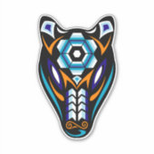 Huichol Beer Mask Sticker (Voorkant)