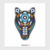 Huichol Beer Mask Sticker (Vel)
