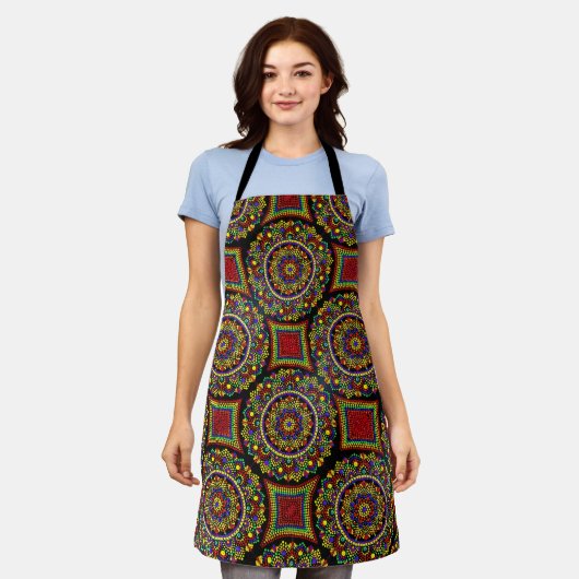 Huichol Mandala Apron Schort (Gedragen)
