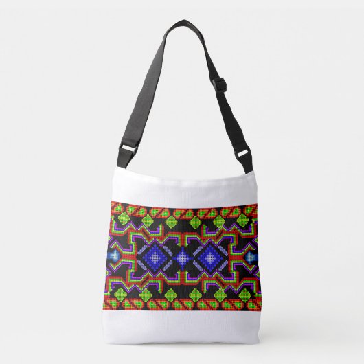 huichol mexican crossbody tas (Voorkant)