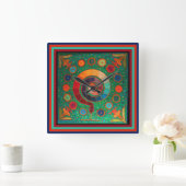 Huichol Peyote Ritual Wall klok (Huis)