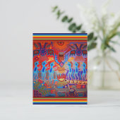 Huichol sjamanistisch ritueel briefkaart (Staand voorkant)