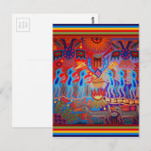 Huichol sjamanistisch ritueel briefkaart (Voorkant / Achterkant)