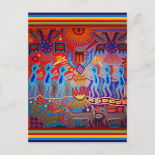 Huichol sjamanistisch ritueel briefkaart