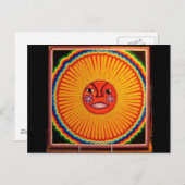 Huichol String Art Sun Mexican Folk Art Briefkaart (Voorkant / Achterkant)