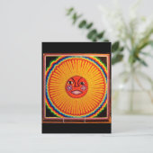Huichol String Art Sun Mexican Folk Art Briefkaart (Staand voorkant)