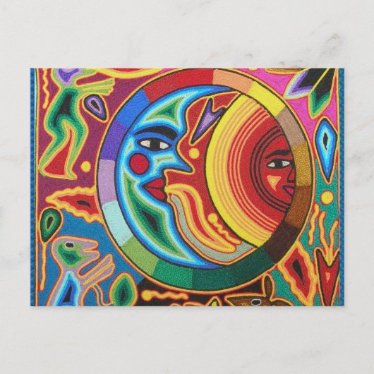 Huichol String Art uit Mexico Briefkaart (Voorkant)