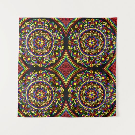 Huichol Tapestry Wandkleed (Voorkant (horizontaal))