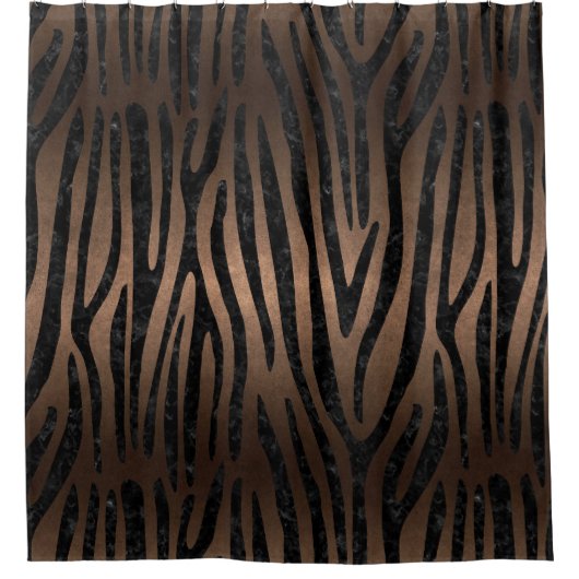 HUID4 ZWARTE MARBLE EN BRONZE METAL DOUCHEGORDIJN (Voorkant)