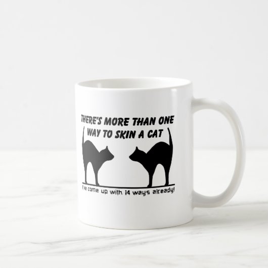 Huid A Cat Funny Mug Humor Koffiemok (Rechts)