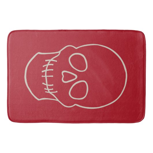 Huid - Bloed rood en bot wit Badmat (Voorkant)