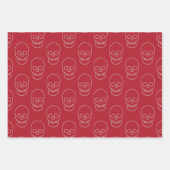 Huid - Bloed rood en bot wit Inpakpapier Vel (Voorkant)