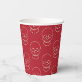 Huid - Bloed rood en bot wit Papieren Bekers (Achterkant)