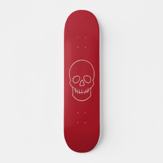 Huid - Bloed rood en bot wit Persoonlijk Skateboard (Voorkant)