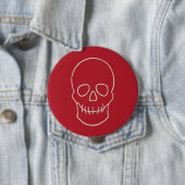 Huid - Bloed rood en bot wit Ronde Button 4,0 Cm (In situ)